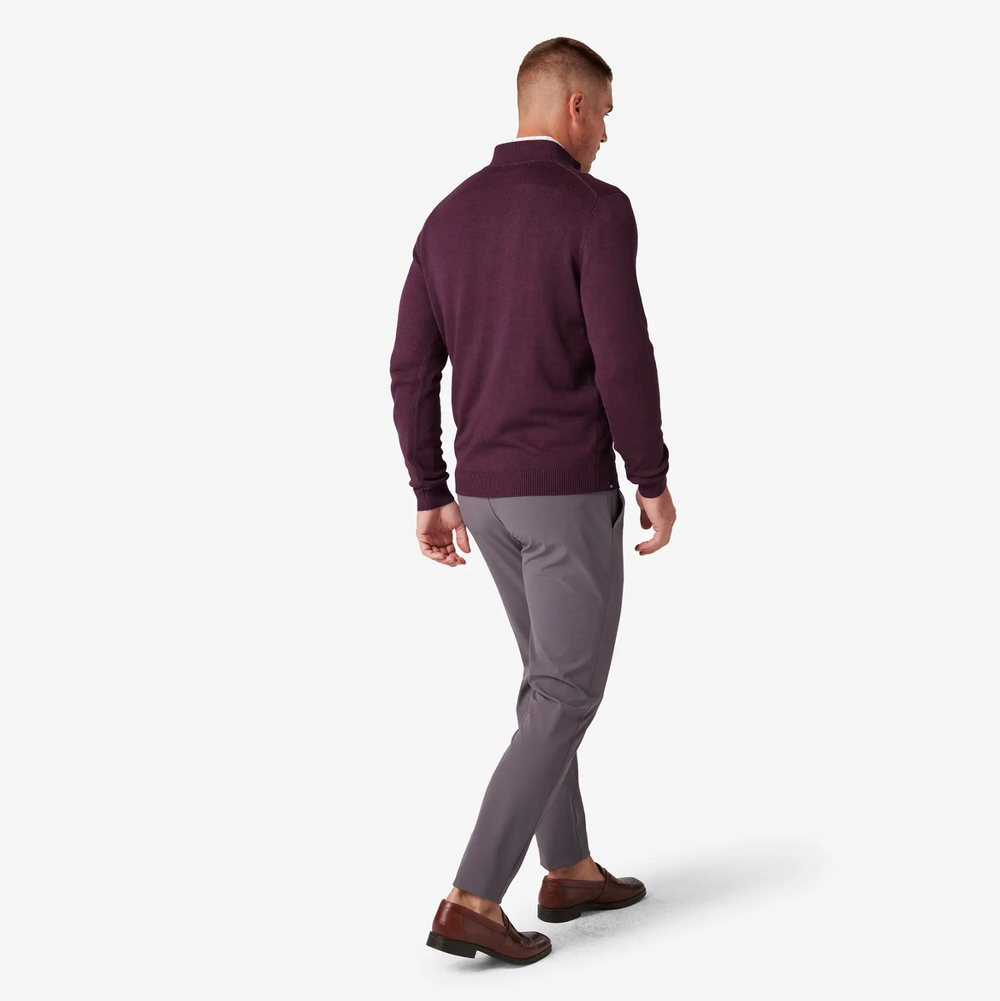 Mizzen + Main - Cassady 1/4 Zip - Plum Heather