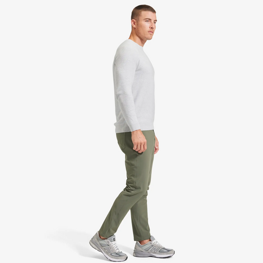 Mizzen + Main - Cassady Crewneck Sweater - Light Gray Solid