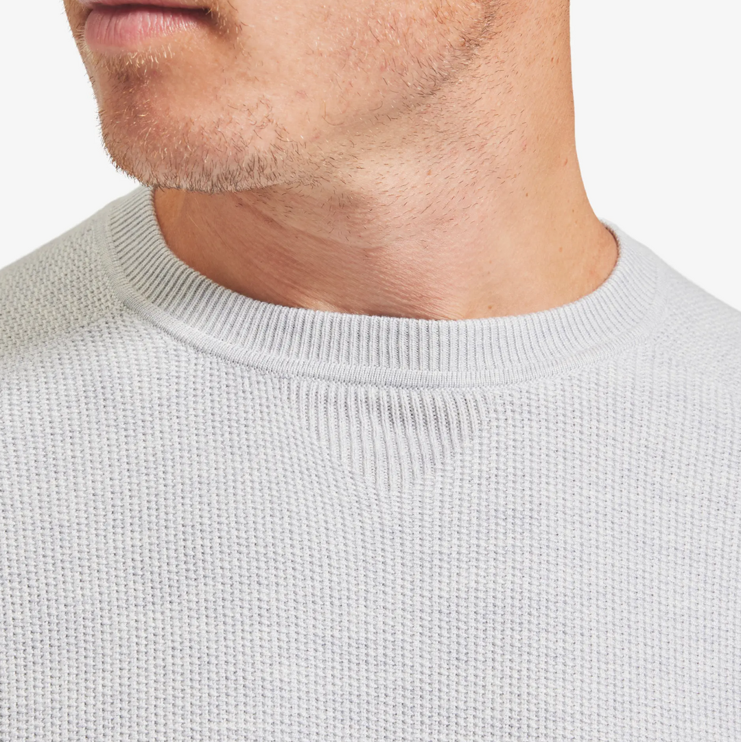 Mizzen + Main - Cassady Crewneck Sweater - Light Gray Solid