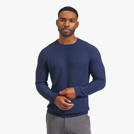 Mizzen + Main - Cassady Crewneck Sweater - Medieval Blue Heather