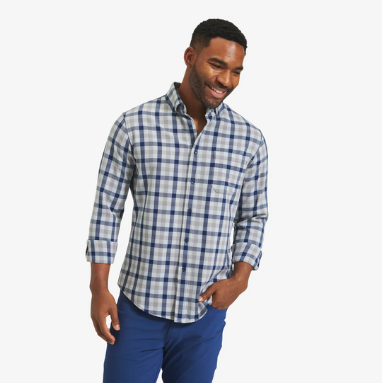 Mizzen + Main - City Flannel - Blue Multi Check