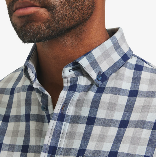 Mizzen + Main - City Flannel - Blue Multi Check