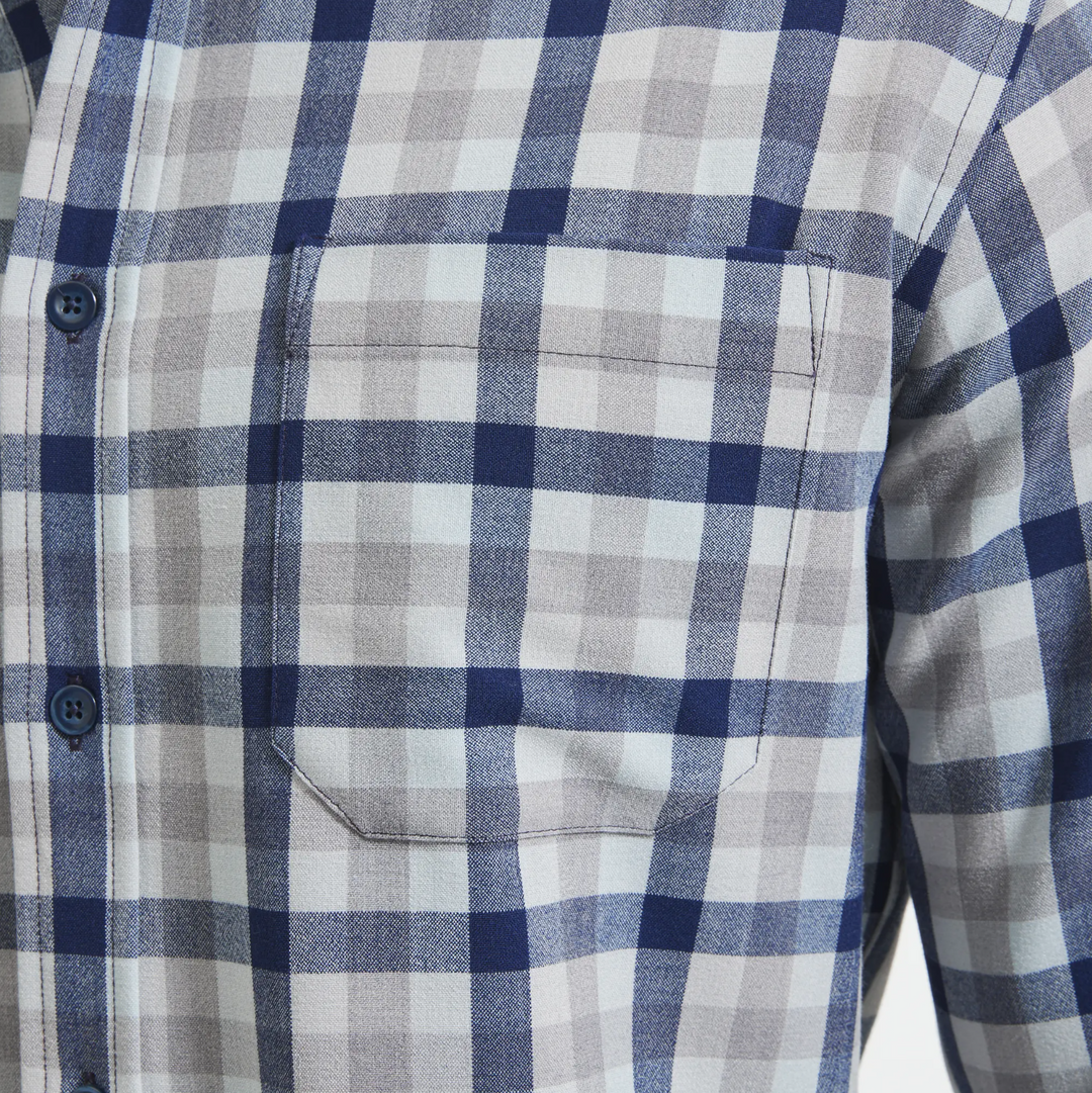Mizzen + Main - City Flannel - Blue Multi Check