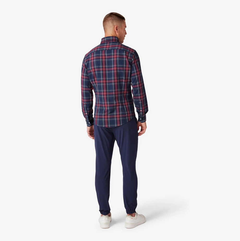 Mizzen + Main - City Flannel - Navy Tartan
