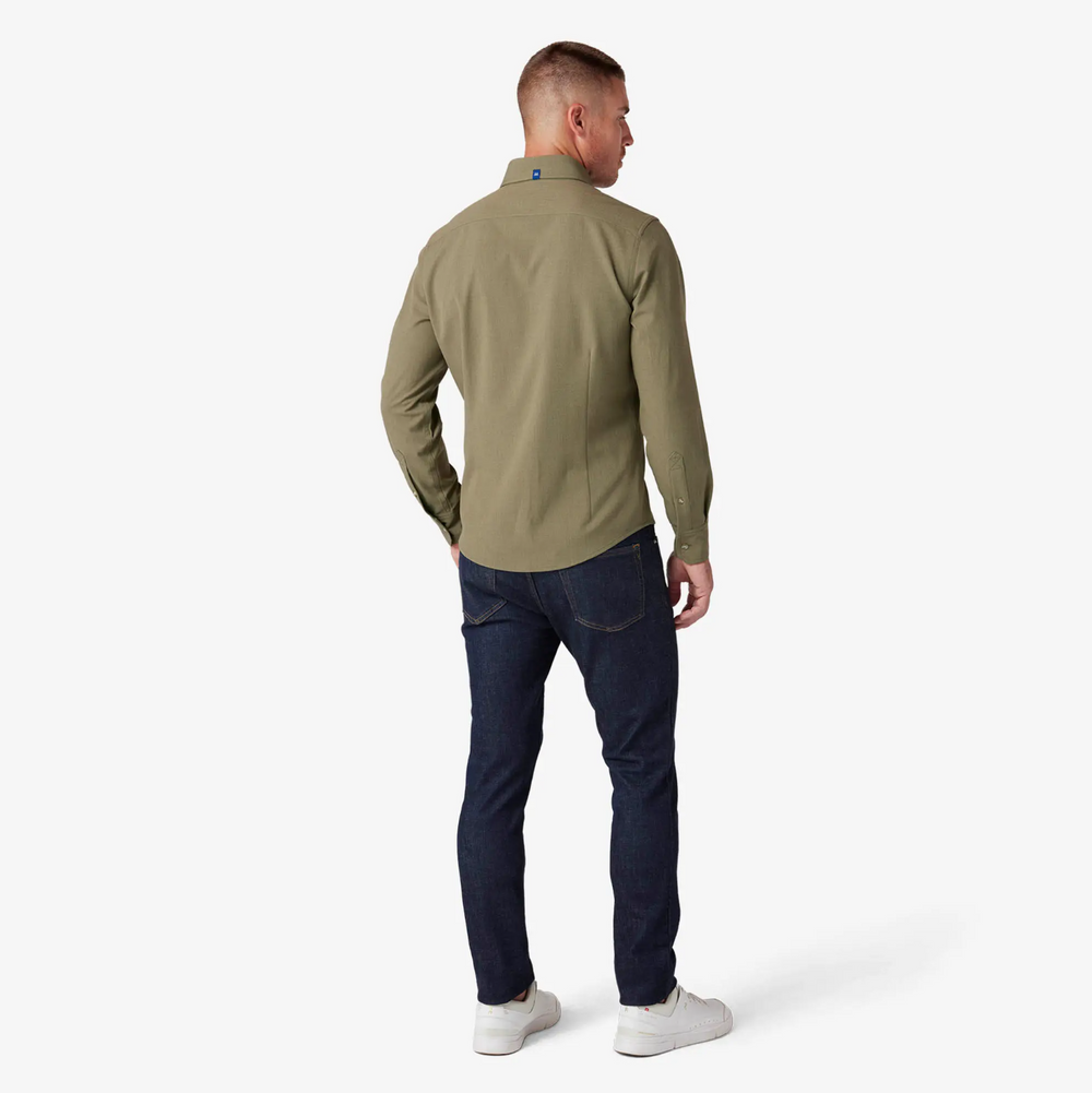Mizzen + Main - City Flannel - Sage Heather