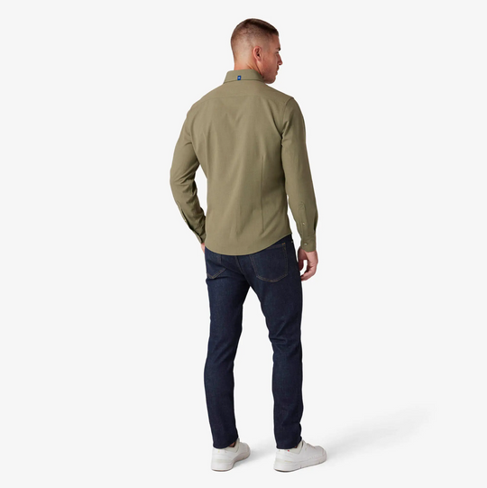 Mizzen + Main - City Flannel - Sage Heather