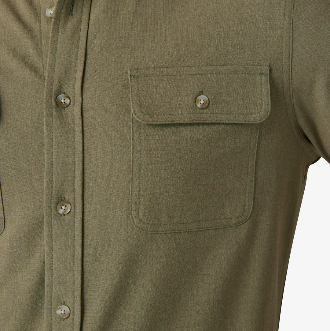 Mizzen + Main - City Flannel - Sage Heather