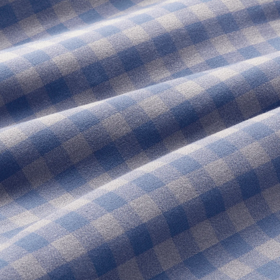 Mizzen + Main - City Flannel Shirt - Blue / Gray Gingham