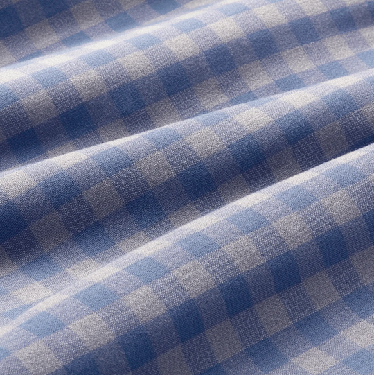 Mizzen + Main - City Flannel Shirt - Blue / Gray Gingham