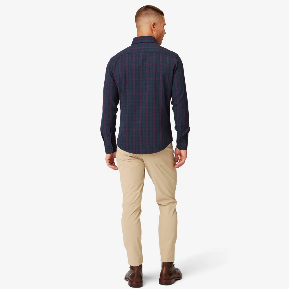 Mizzen + Main - City Flannel Shirt - Navy Broadway Plaid
