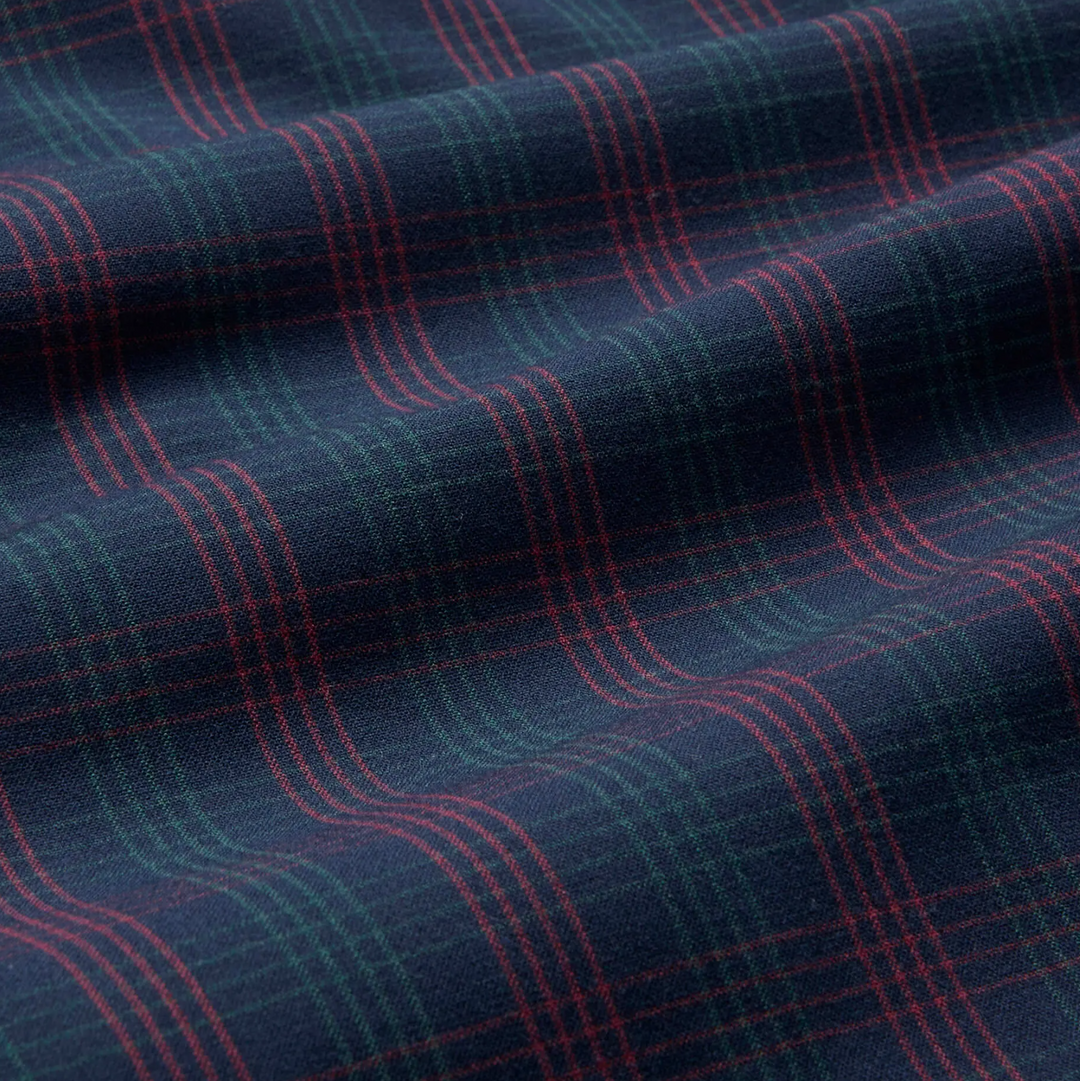 Mizzen + Main - City Flannel Shirt - Navy Broadway Plaid