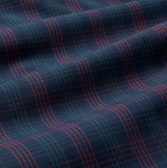 Mizzen + Main - City Flannel Shirt - Navy Broadway Plaid