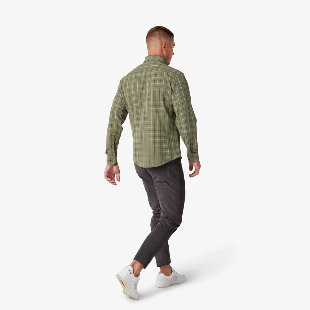 Mizzen + Main - City Flannel Shirt - Sage Mulholland Plaid