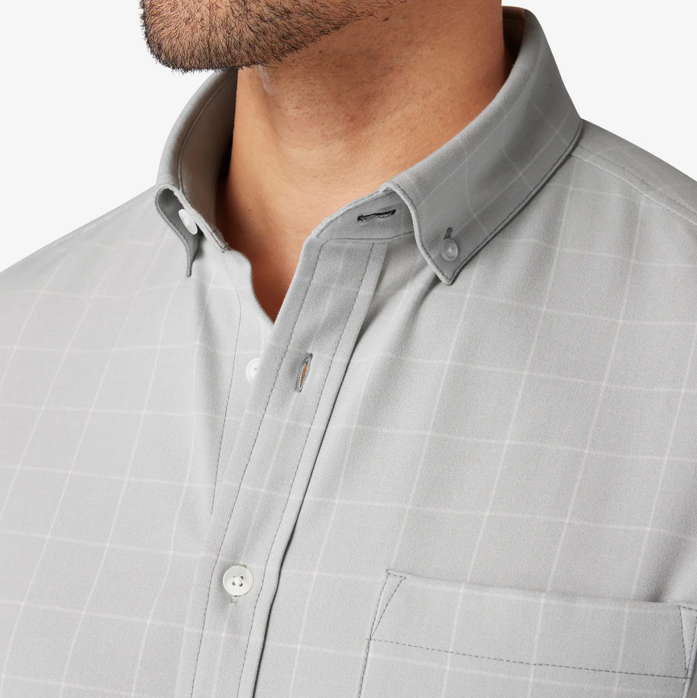 Mizzen + Main - City Flannel Shirt - Silver Washington Plaid