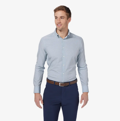 Mizzen + Main - Leeward Dress Shirt - Micro Chip Diamond Print