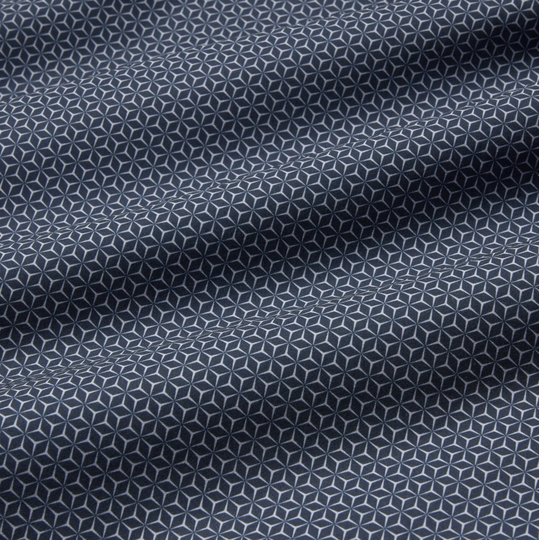 Mizzen + Main - Leeward Dress Shirt - Navy 3D Cube