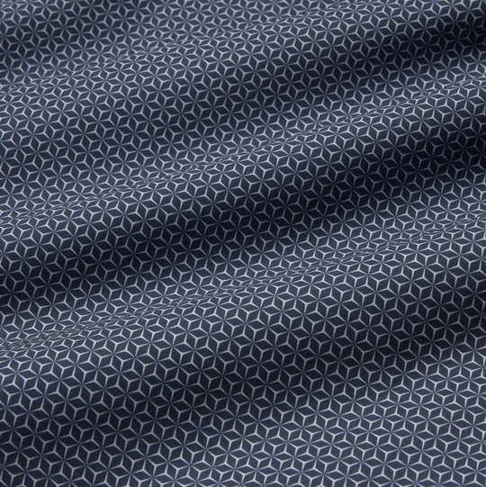 Mizzen + Main - Leeward Dress Shirt - Navy 3D Cube