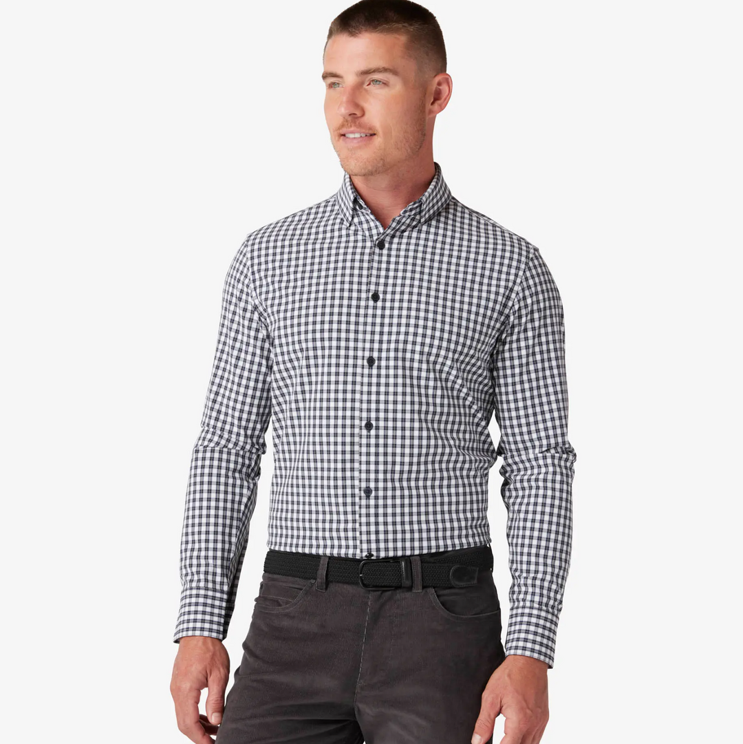 Mizzen + Main - Leeward Dress Shirt - Navy Belmont Plaid