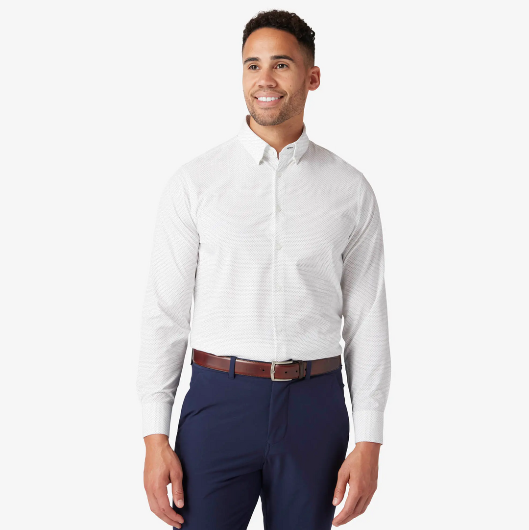 Mizzen + Main - Leeward Dress Shirt - Sage Dot