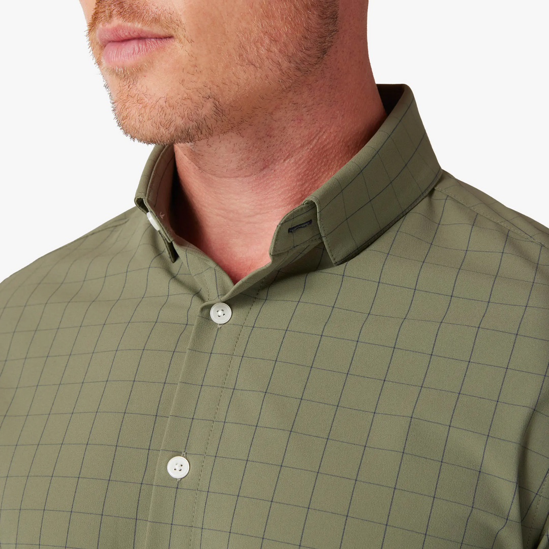 Mizzen + Main - Leeward Dress Shirt - Sage Lexington Plaid