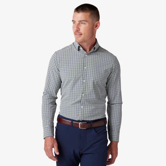 Mizzen + Main - Leeward Dress Shirt - Sage Multi Gingham
