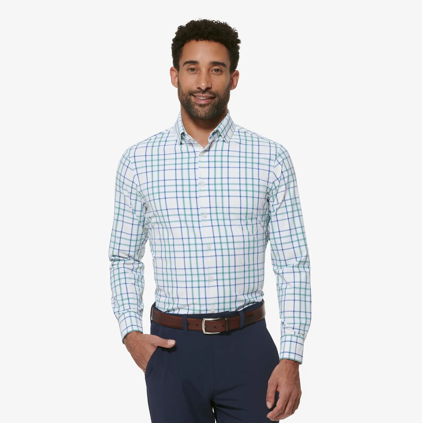 Mizzen + Main - Leeward Dress Shirt - White Windowpane