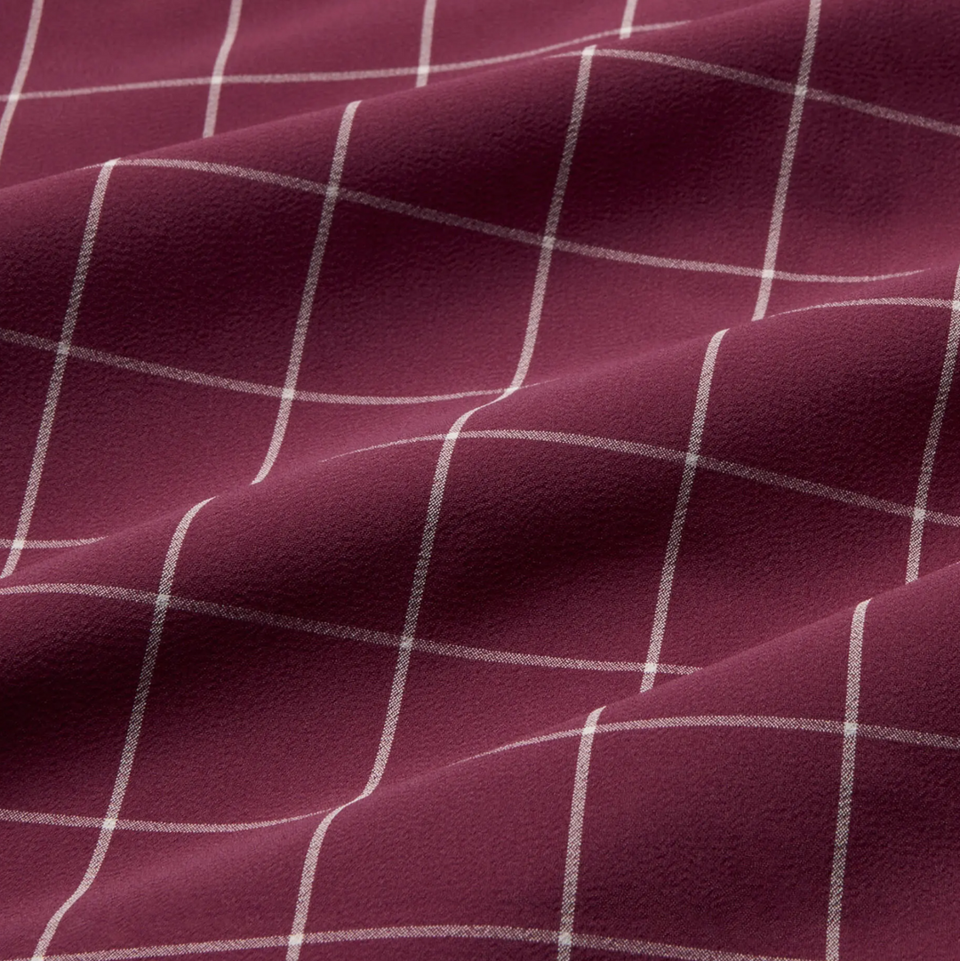 Mizzen + Main - Leeward No Tuck Dress Shirt - Garnet Washington Plaid