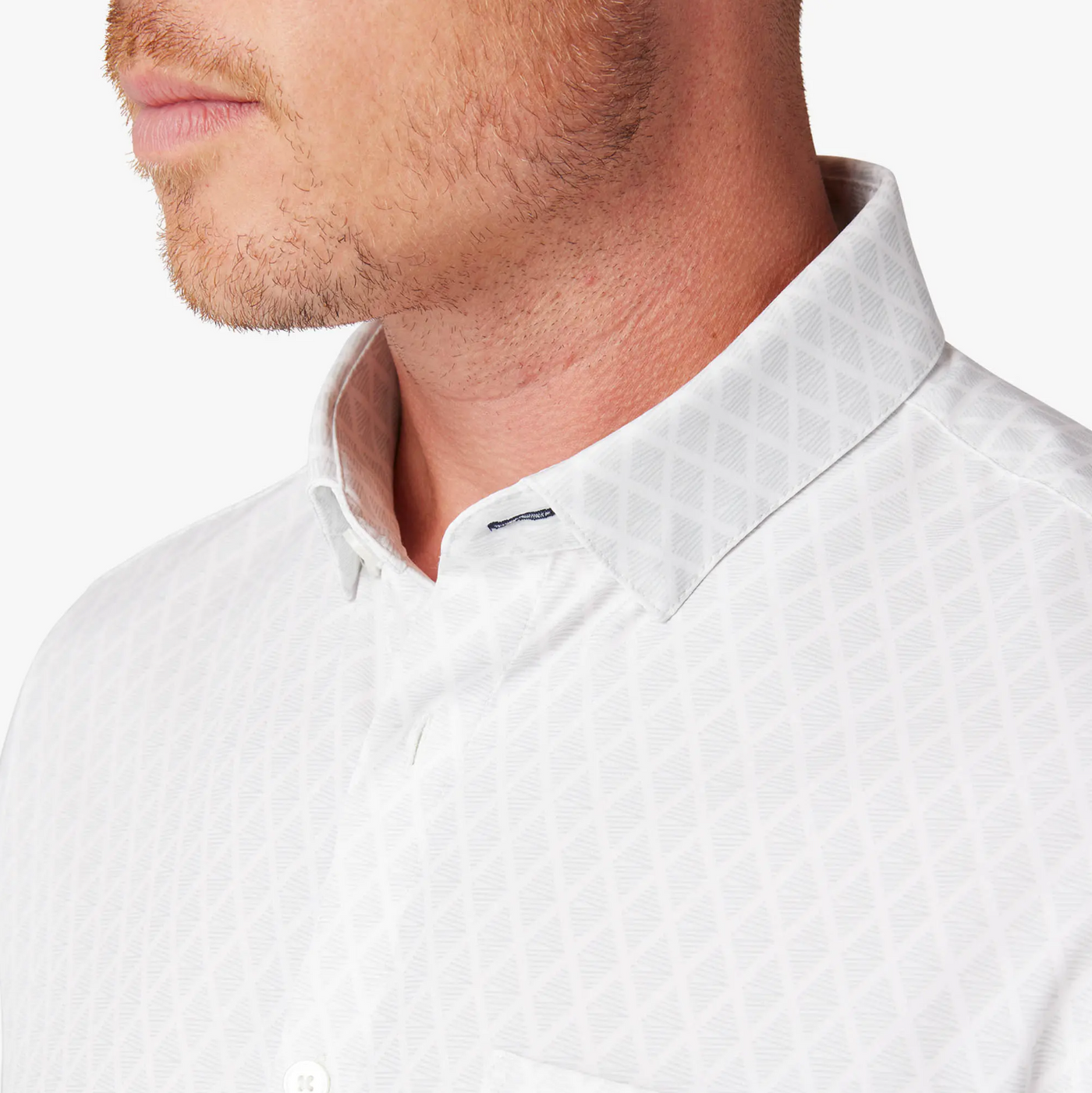 Mizzen + Main - Leeward Short Sleeve Dress Shirt - Aluminum Argyle Stripe