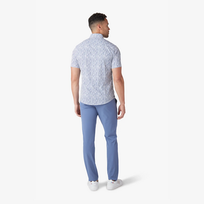 Mizzen + Main - Leeward Short Sleeve Dress Shirt - Coastal Fjord Marker Stripe