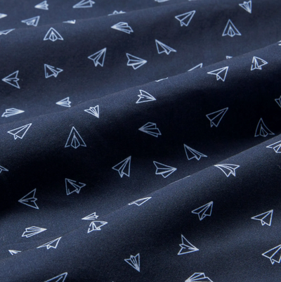 Mizzen + Main - Leeward Short Sleeve Dress Shirt - Navy Airplane Print