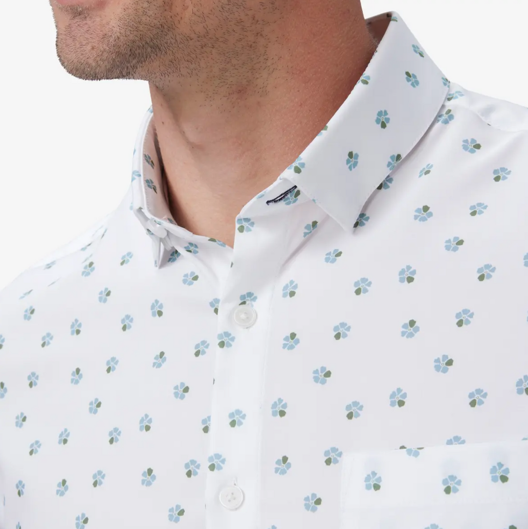 Mizzen + Main - Leeward Short Sleeve Dress Shirt - Sage Floral Print