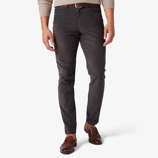 Mizzen + Main - Leroy Corduroy Pant - Pewter Solid