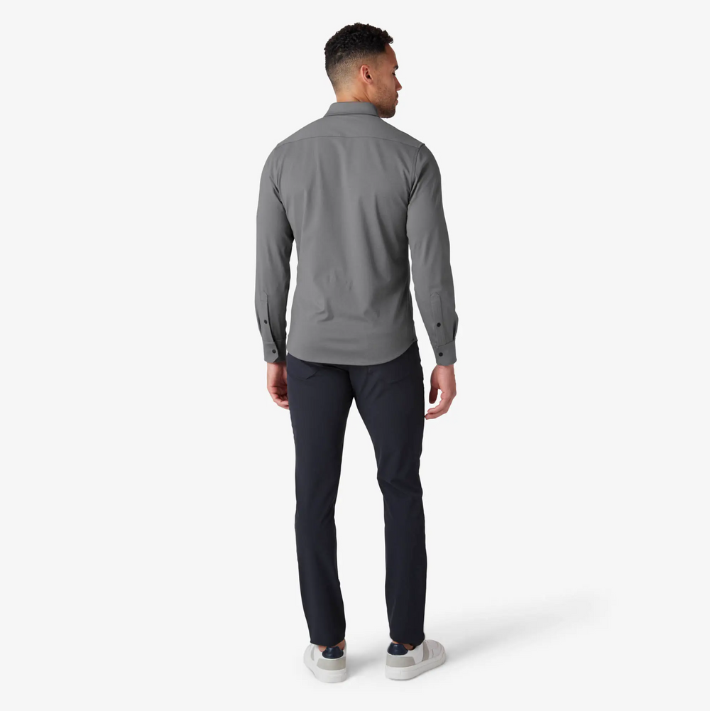 Mizzen + Main - Nolan Dress Shirt - Pewter Heather