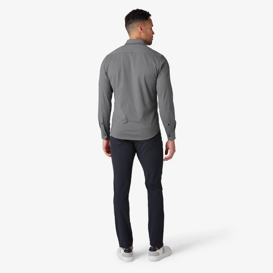 Mizzen + Main - Nolan Dress Shirt - Pewter Heather