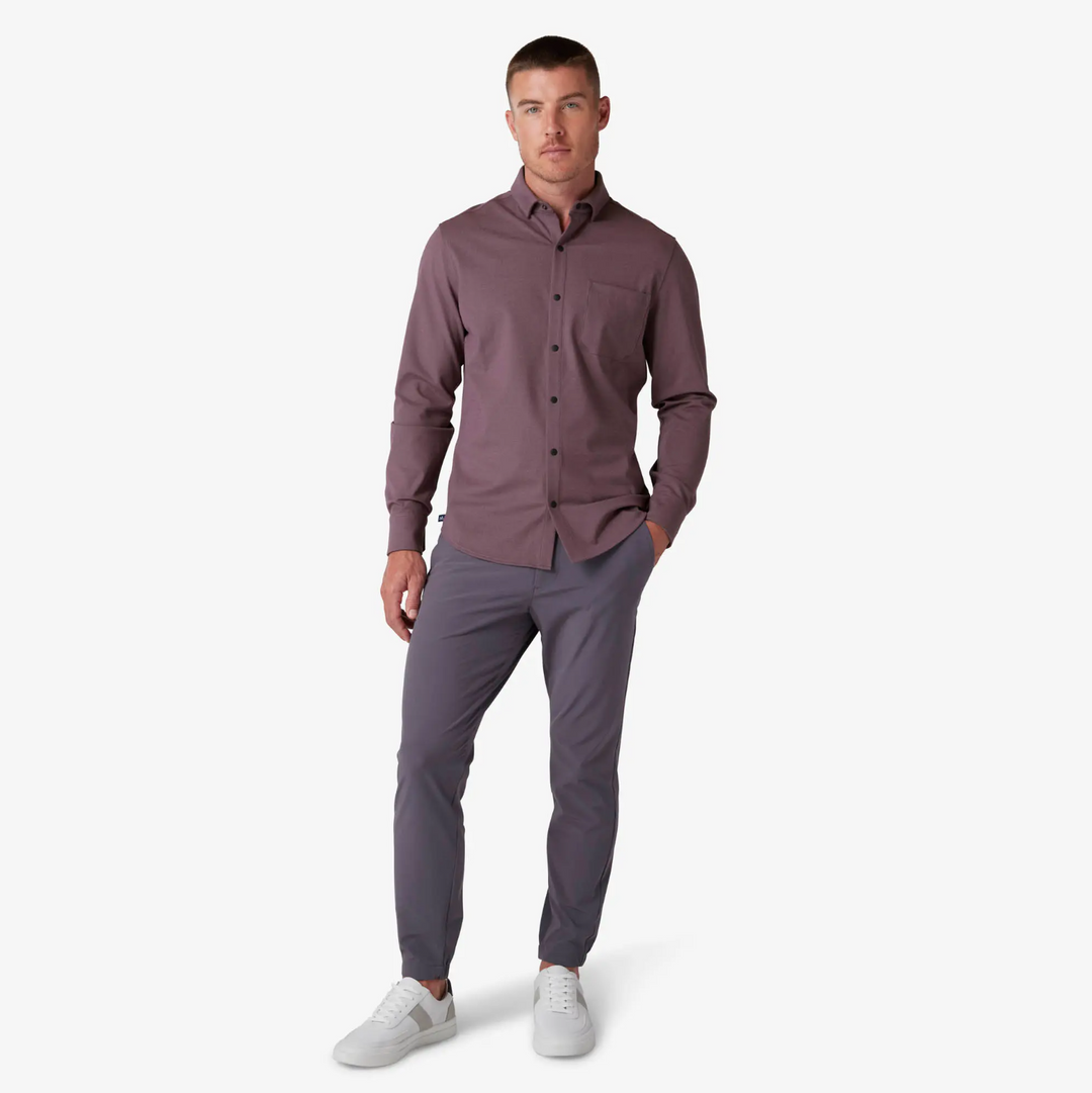 Mizzen + Main - Nolan Dress Shirt - Plum Heather