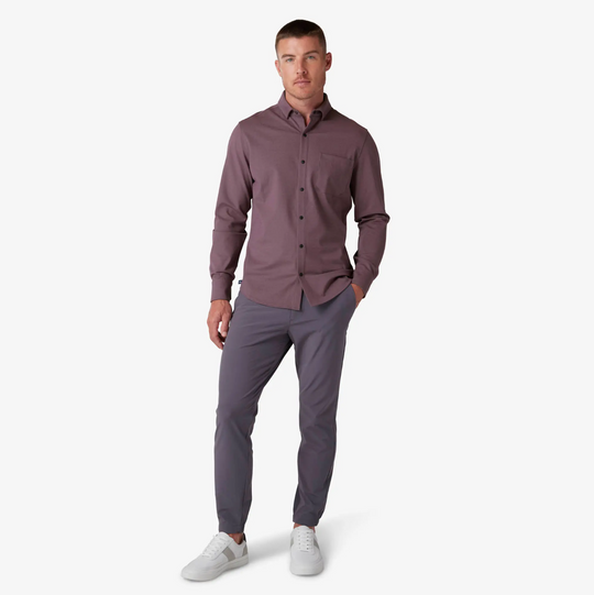 Mizzen + Main - Nolan Dress Shirt - Plum Heather