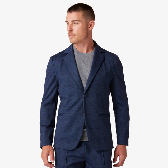 Mizzen + Main - Parker Blazer - Navy Prince of Wales