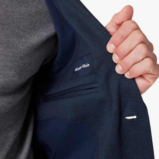 Mizzen + Main - Parker Blazer - Navy Prince of Wales