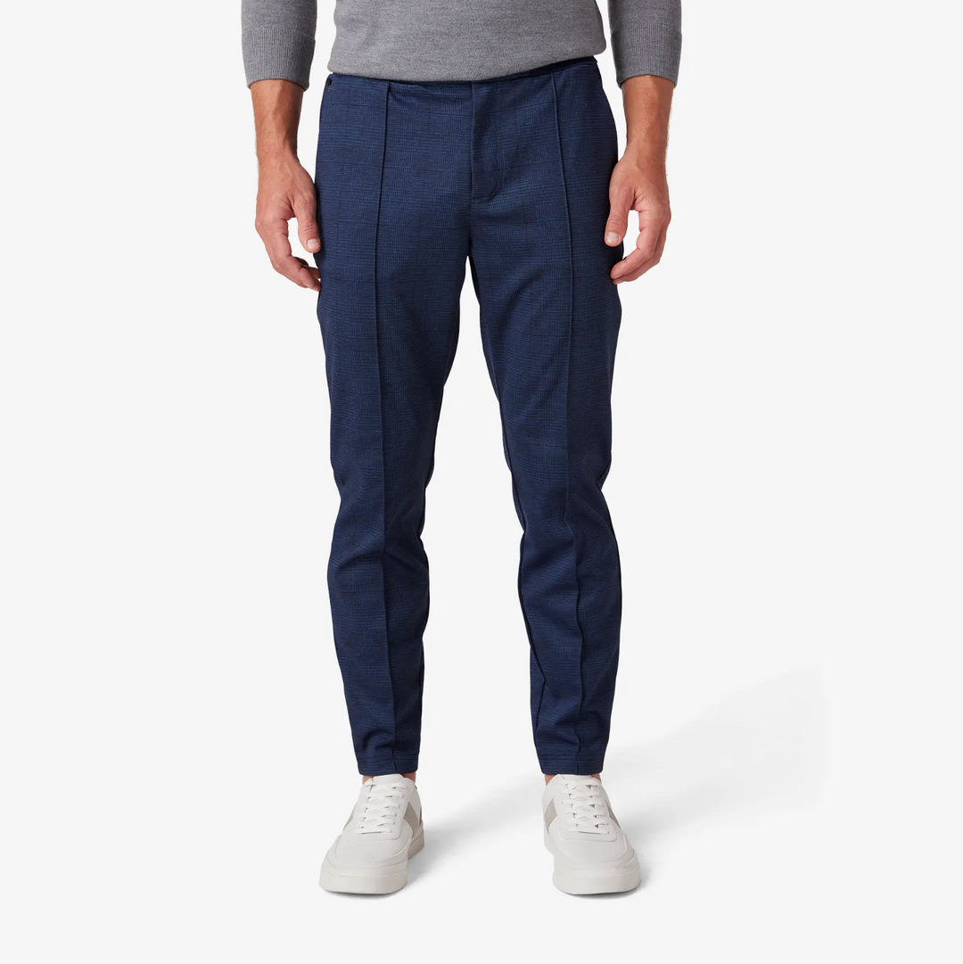 Mizzen + Main - Parker Jogger Pant - Navy Prince of Wales