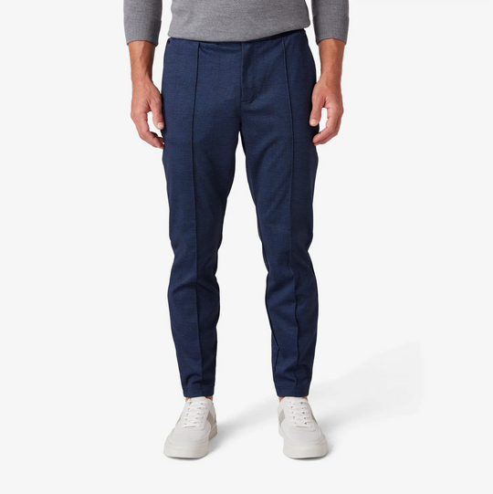 Mizzen + Main - Parker Jogger Pant - Navy Prince of Wales