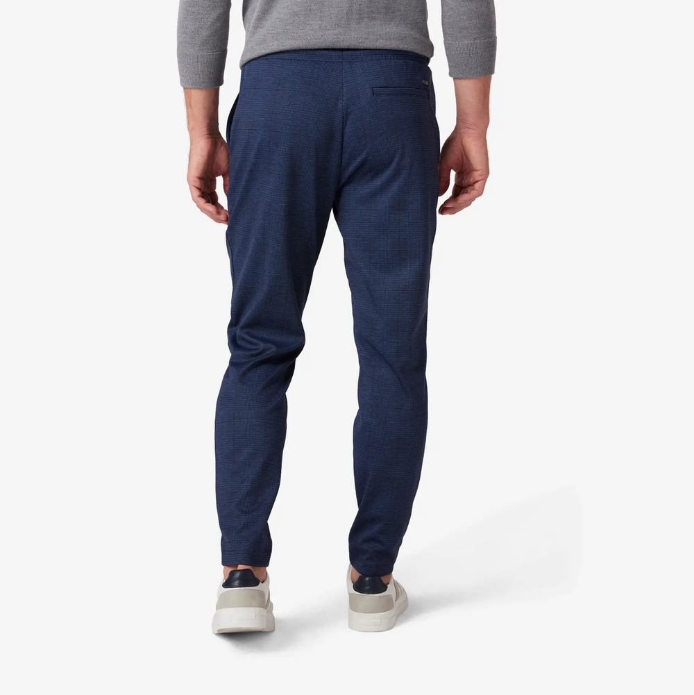 Mizzen + Main - Parker Jogger Pant - Navy Prince of Wales