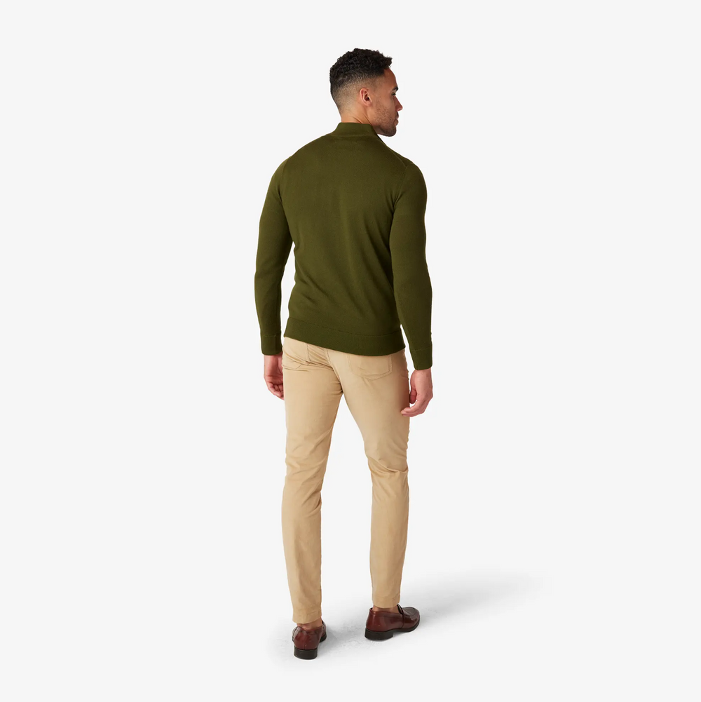 Mizzen + Main - Preston 1/4 Zip - Sage Solid
