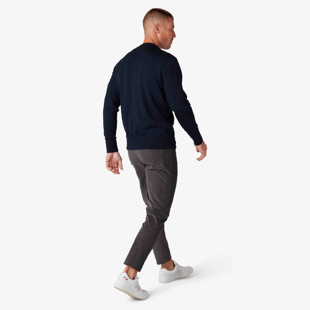 Mizzen + Main - Preston Crewneck Sweater - Navy Heather