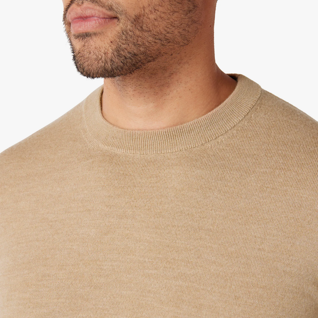 Mizzen + Main - Preston Crewneck Sweater - Sand Heather