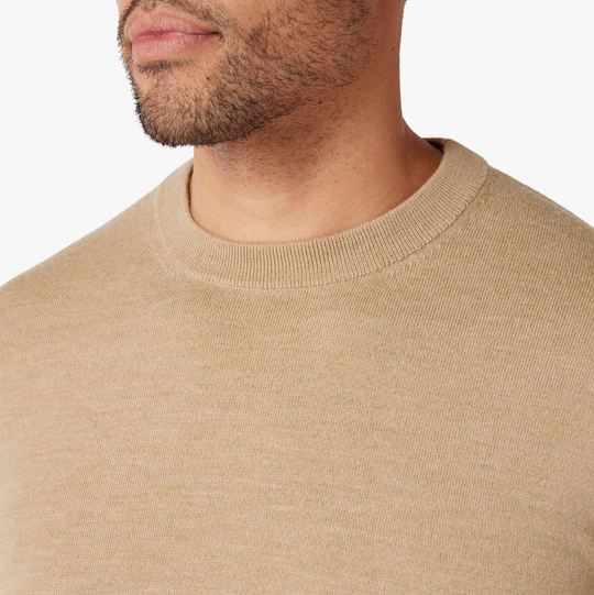 Mizzen + Main - Preston Crewneck Sweater - Sand Heather