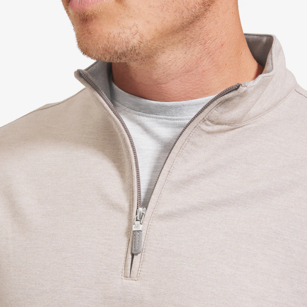 Mizzen + Main - Proflex Quarter Zip - Sand Heather