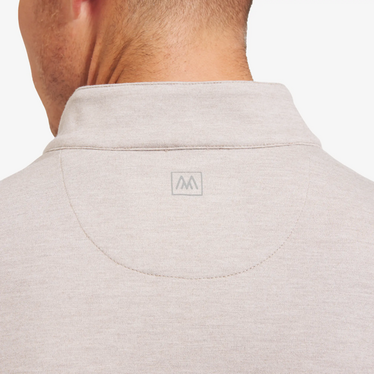 Mizzen + Main - Proflex Quarter Zip - Sand Heather