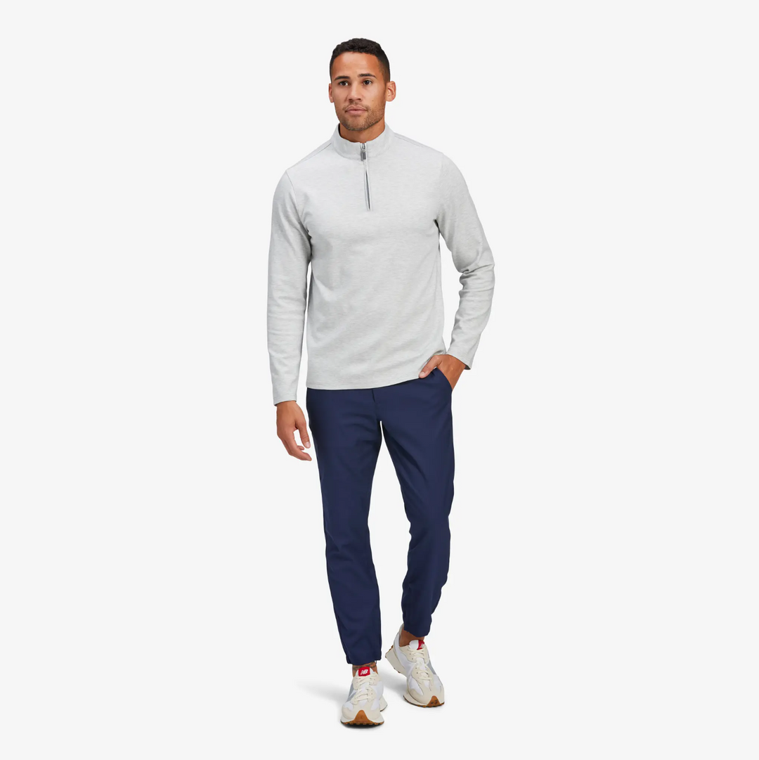 Mizzen + Main - Proflex Quarter Zip - White Heather