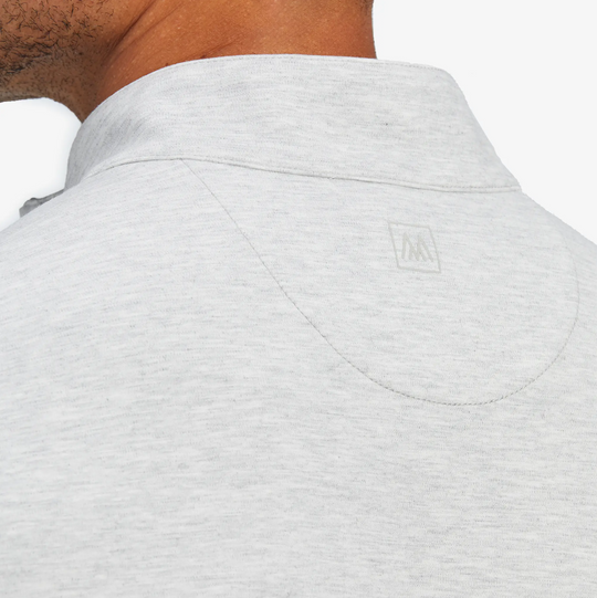 Mizzen + Main - Proflex Quarter Zip - White Heather