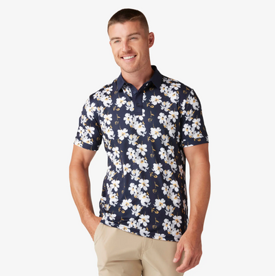 Mizzen + Main - Versa Polo - Navy Birmingham Floral